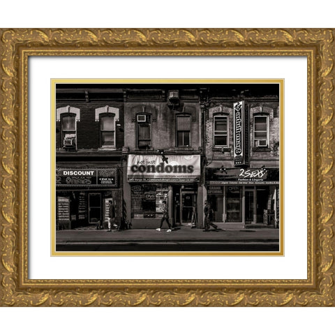 One Stop Shopping No 2 Gold Ornate Wood Framed Art Print with Double Matting by Carson, Brian