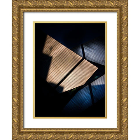 Rom Crystal No 1 Color Gold Ornate Wood Framed Art Print with Double Matting by Carson, Brian