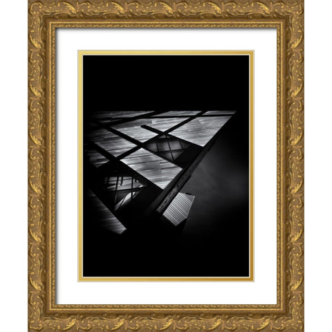 Rom Crystal No 3 Gold Ornate Wood Framed Art Print with Double Matting by Carson, Brian