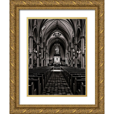 St Basils Catholic Parish No 2 Gold Ornate Wood Framed Art Print with Double Matting by Carson, Brian