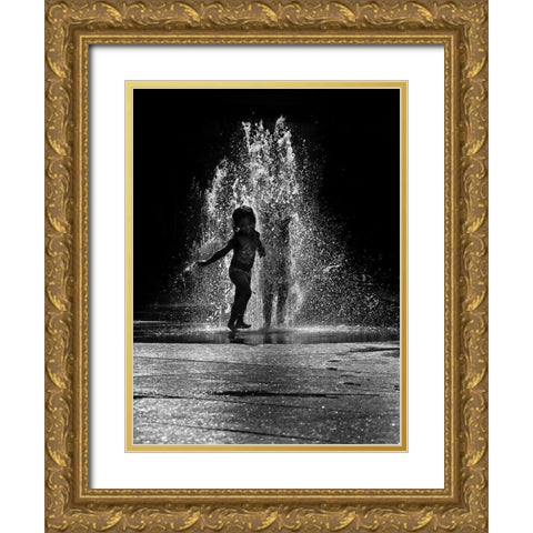 Summertime Funtime No 2 Gold Ornate Wood Framed Art Print with Double Matting by Carson, Brian