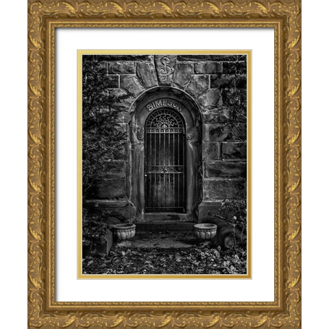 Tombstone Shadow No 26 Gold Ornate Wood Framed Art Print with Double Matting by Carson, Brian