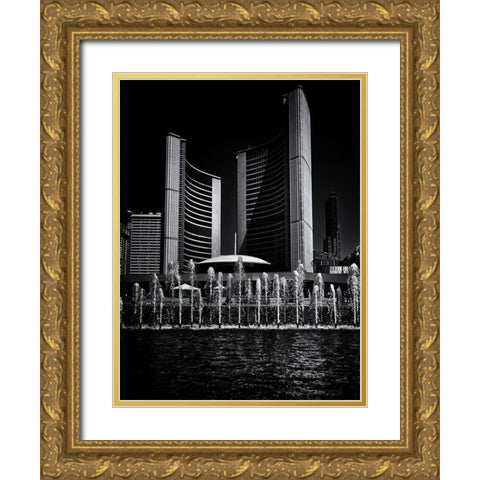 Toronto City Hall No 25 Gold Ornate Wood Framed Art Print with Double Matting by Carson, Brian