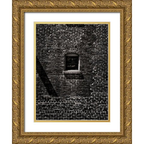 Toronto Distillery District Windows No 3 Gold Ornate Wood Framed Art Print with Double Matting by Carson, Brian