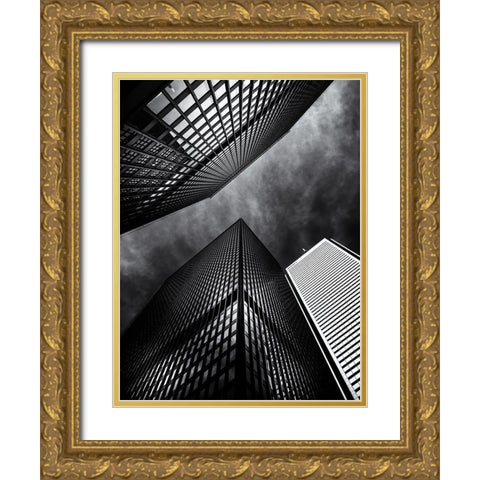 Toronto Dominion Centre Gold Ornate Wood Framed Art Print with Double Matting by Carson, Brian