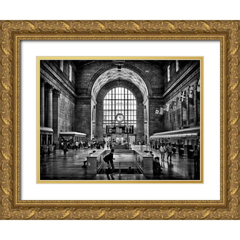 Toronto Union Station Gold Ornate Wood Framed Art Print with Double Matting by Carson, Brian