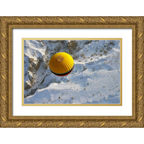 Cappadocia a balloon Gold Ornate Wood Framed Art Print with Double Matting by Buga, Sedat