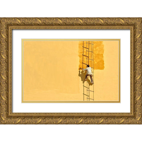 Der Anstreicher Gold Ornate Wood Framed Art Print with Double Matting by Ohlendorf, Anette
