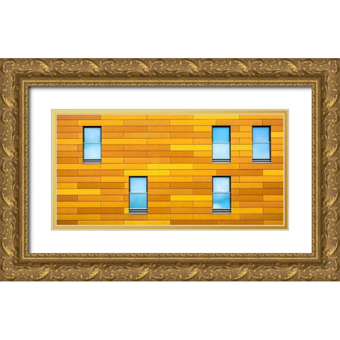 Missing symmetry Gold Ornate Wood Framed Art Print with Double Matting by Joosten, Lus