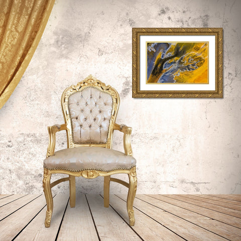 Poisoned flowers Gold Ornate Wood Framed Art Print with Double Matting by Pop, Ovi