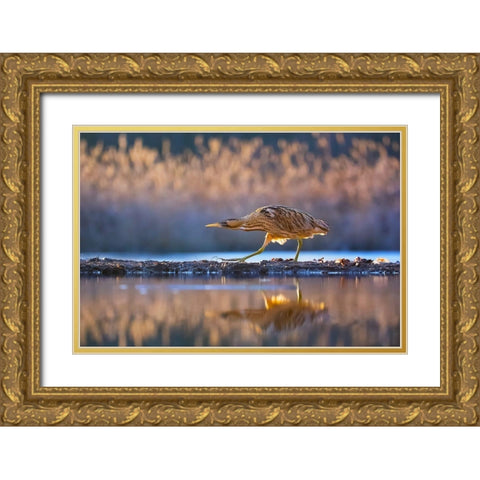 Patrol Gold Ornate Wood Framed Art Print with Double Matting by Chang, Phillip