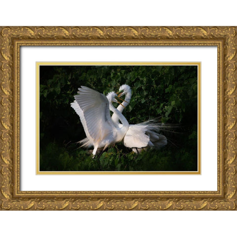 Love is in the air Gold Ornate Wood Framed Art Print with Double Matting by Chang, Phillip