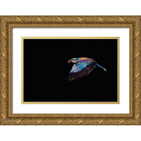The Roller hunting Gold Ornate Wood Framed Art Print with Double Matting by Chang, Phillip