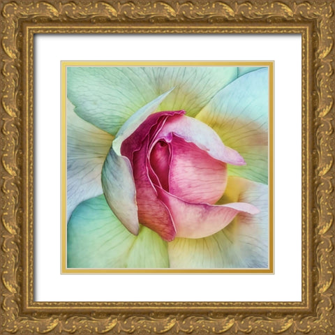 La vie en rose Gold Ornate Wood Framed Art Print with Double Matting by Flour, Piet