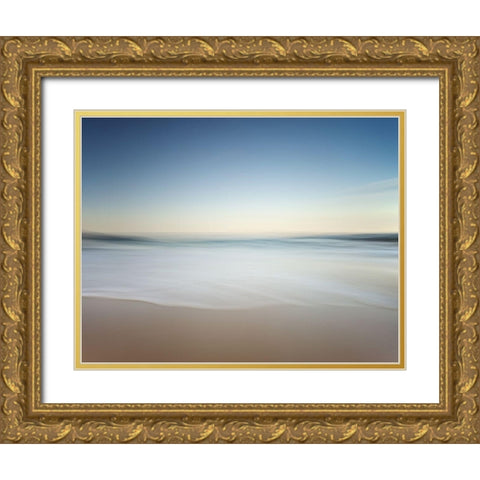 Soft solitude Gold Ornate Wood Framed Art Print with Double Matting by Pascual Buye, Santiago