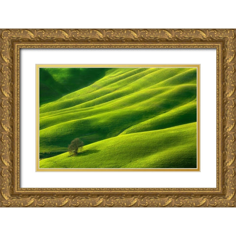 One Gold Ornate Wood Framed Art Print with Double Matting by Browko, Krzysztof