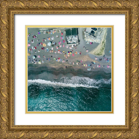 Under the heat Gold Ornate Wood Framed Art Print with Double Matting by Chengzhou, Zhou