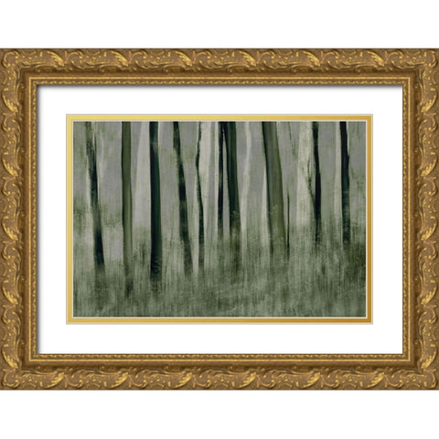 Trees in motion Gold Ornate Wood Framed Art Print with Double Matting by Talen, Nel