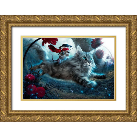 The Hero Gold Ornate Wood Framed Art Print with Double Matting by Kiciak, Christophe