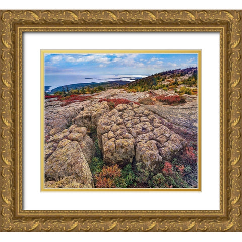 Cadillac Mountain-Acadia National Park-Maine Gold Ornate Wood Framed Art Print with Double Matting by Fitzharris, Tim