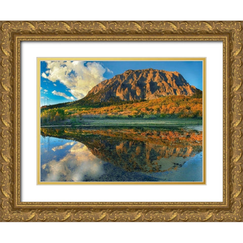 Marcellina Mountain-Colorado Gold Ornate Wood Framed Art Print with Double Matting by Fitzharris, Tim