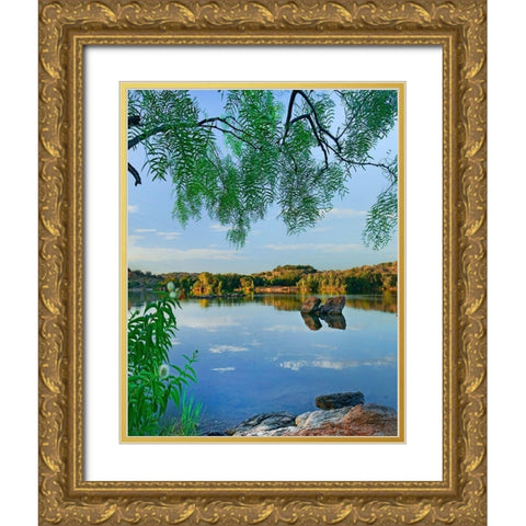 Inks Lake State Park-Texas Gold Ornate Wood Framed Art Print with Double Matting by Fitzharris, Tim