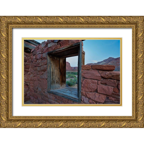 Lees Ferry-Vermilion Cliffs National Monument-Arizona-USA Gold Ornate Wood Framed Art Print with Double Matting by Fitzharris, Tim