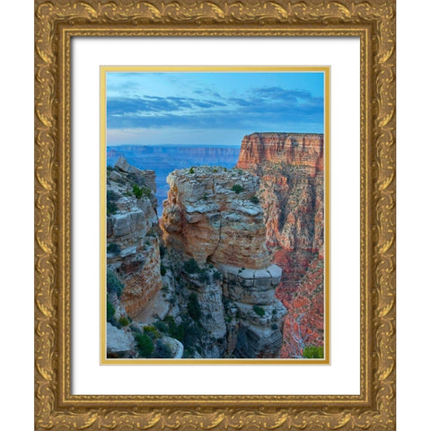 Mather Point-Grand Canyon National Park-Arizona Gold Ornate Wood Framed Art Print with Double Matting by Fitzharris, Tim
