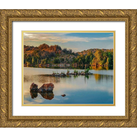 Inks Lake State Park-Texas-USA Gold Ornate Wood Framed Art Print with Double Matting by Fitzharris, Tim