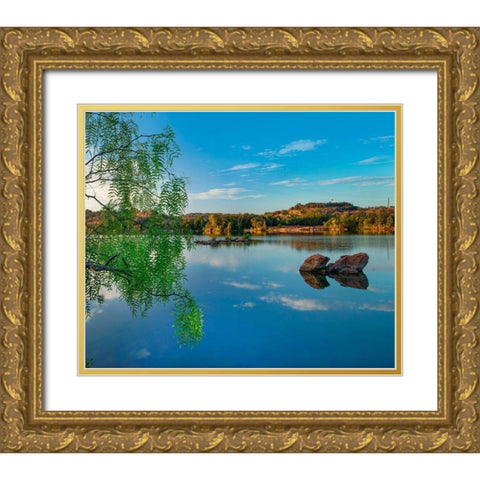 Inks Lake State Park-Texas-USA Gold Ornate Wood Framed Art Print with Double Matting by Fitzharris, Tim