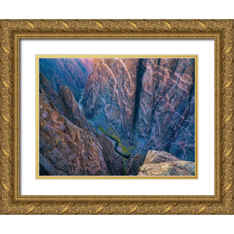 Black Canyon of the Gunnison National Park-Colorado Gold Ornate Wood Framed Art Print with Double Matting by Fitzharris, Tim
