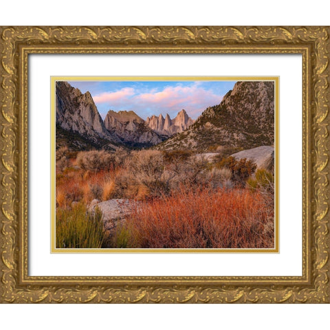 Mount Whitney-Sequoia National Park-California-USA Gold Ornate Wood Framed Art Print with Double Matting by Fitzharris, Tim