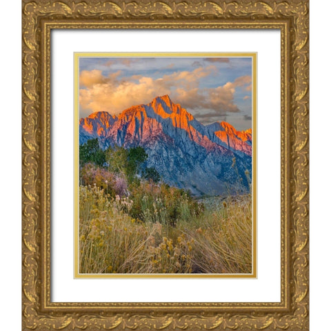 Lone Pine Peak-Eastern Sierra-California-USA Gold Ornate Wood Framed Art Print with Double Matting by Fitzharris, Tim