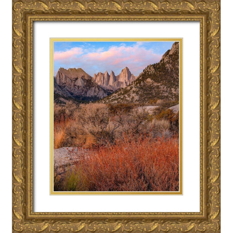 Mount Whitney-Eastern Sierra Nevada-California-USA Gold Ornate Wood Framed Art Print with Double Matting by Fitzharris, Tim