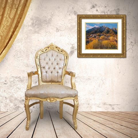 Lone Pine Peak-Eastern Sierra-California-USA Gold Ornate Wood Framed Art Print with Double Matting by Fitzharris, Tim