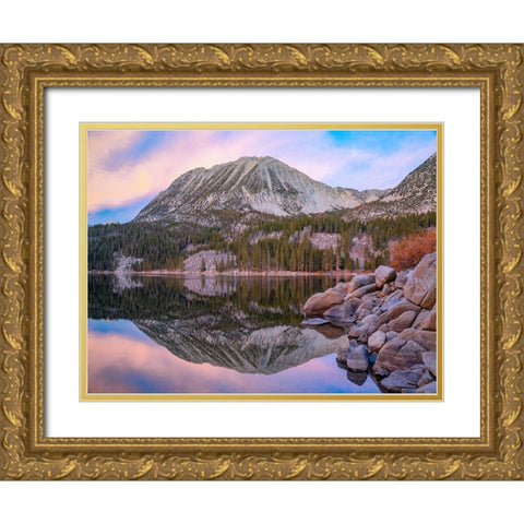 Lake Sierra Nevada Gold Ornate Wood Framed Art Print with Double Matting by Fitzharris, Tim