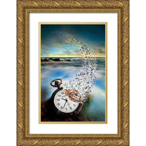 The Vanishing Time Gold Ornate Wood Framed Art Print with Double Matting by Wijaya, Sandy