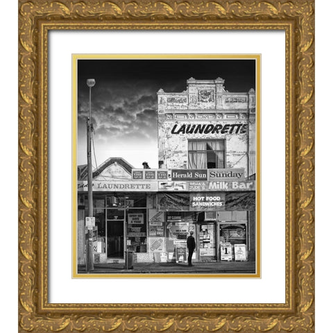 Mixed business Gold Ornate Wood Framed Art Print with Double Matting by Donoghue, Adrian