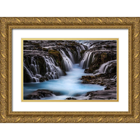 The Blue Beauty Gold Ornate Wood Framed Art Print with Double Matting by Bogaerts, Sus