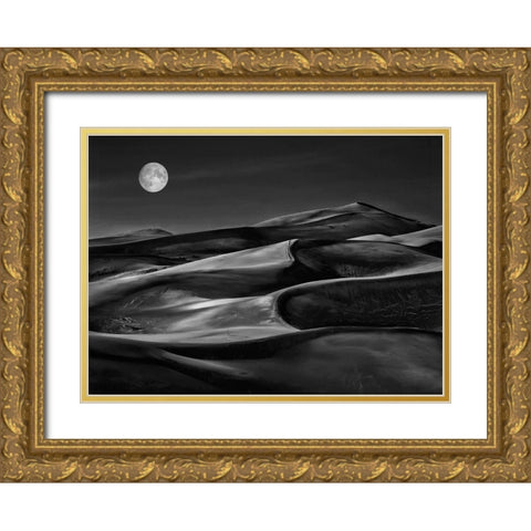 The night walked down the sky Gold Ornate Wood Framed Art Print with Double Matting by Depaepe, Yvette