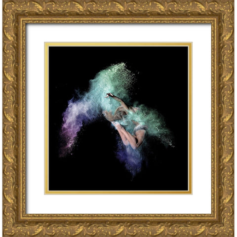 Cosmic Dancer Gold Ornate Wood Framed Art Print with Double Matting by Pentony Ma, Pauline