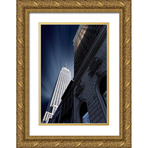 Skyscraper Gold Ornate Wood Framed Art Print with Double Matting by Del Grosso, Sebastien