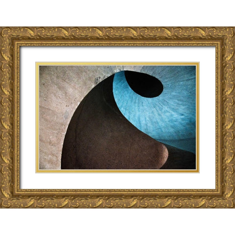 concrete wave Gold Ornate Wood Framed Art Print with Double Matting by Wride, Linda