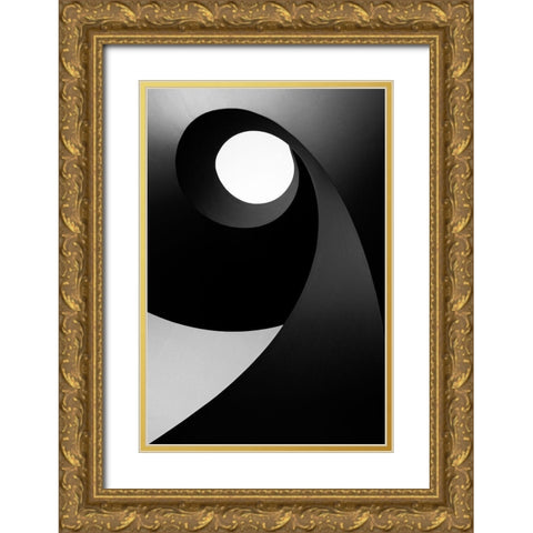 Time for Light Gold Ornate Wood Framed Art Print with Double Matting by Abrantes, Paulo