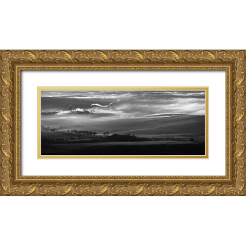 How the mists arise Gold Ornate Wood Framed Art Print with Double Matting by Svoboda Mqep, Peter