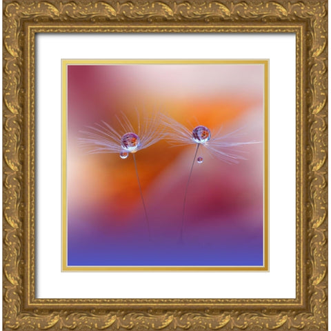 Two Worlds Gold Ornate Wood Framed Art Print with Double Matting by Nan, Juliana