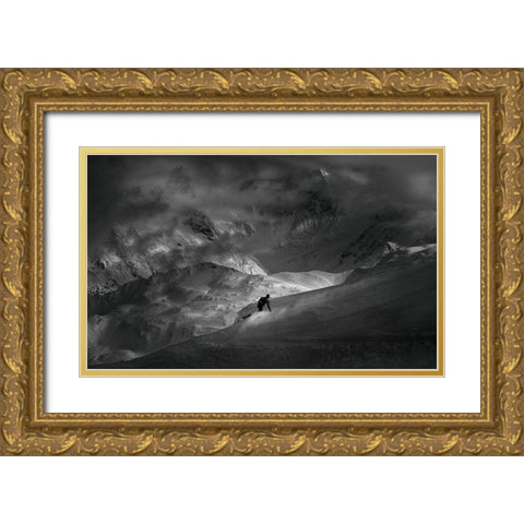Adventure with Concerns Gold Ornate Wood Framed Art Print with Double Matting by Svoboda Mqep, Peter