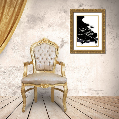 A Break Gold Ornate Wood Framed Art Print with Double Matting by Artographie Studio
