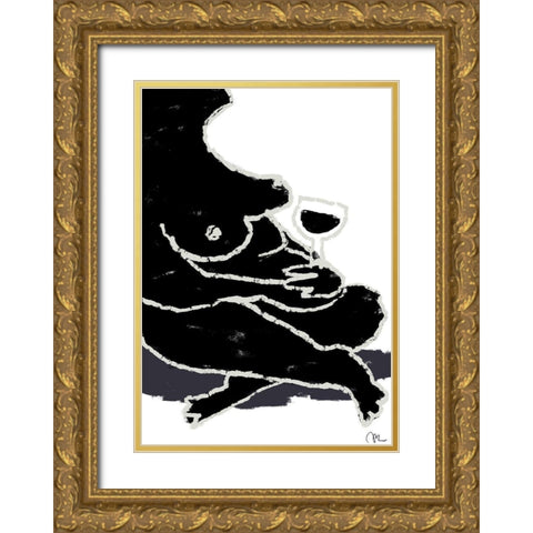 A Break Gold Ornate Wood Framed Art Print with Double Matting by Artographie Studio
