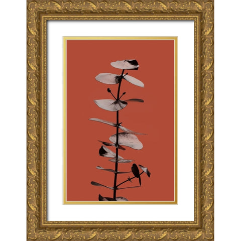 Eucalyptus Rust 02 Gold Ornate Wood Framed Art Print with Double Matting by Artographie Studio